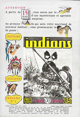 Impéria - indians n°Publicité